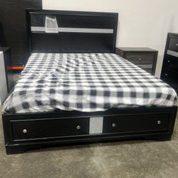 Queen Size Bed Frame With Mattress 
