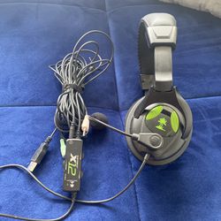 Turtle Beach Ear Force x12 Green Black Gaming Headband Headset