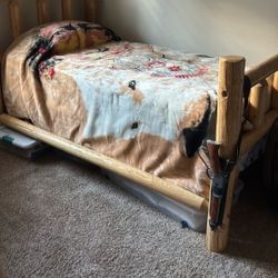 Twin Bed With New Mattress And Box Springs