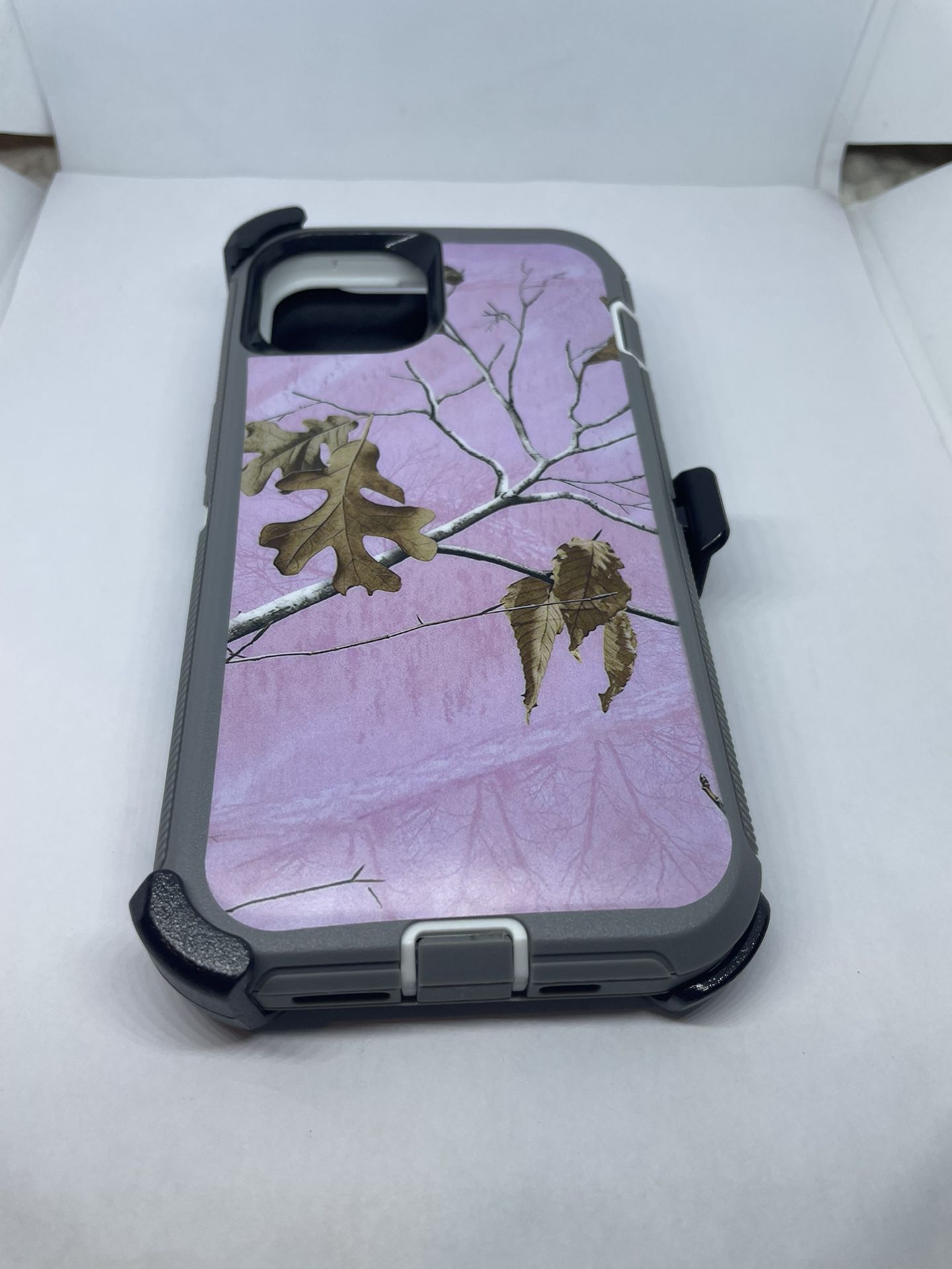 For iPhone 13 Pink Camouflage Belt Clíp Case