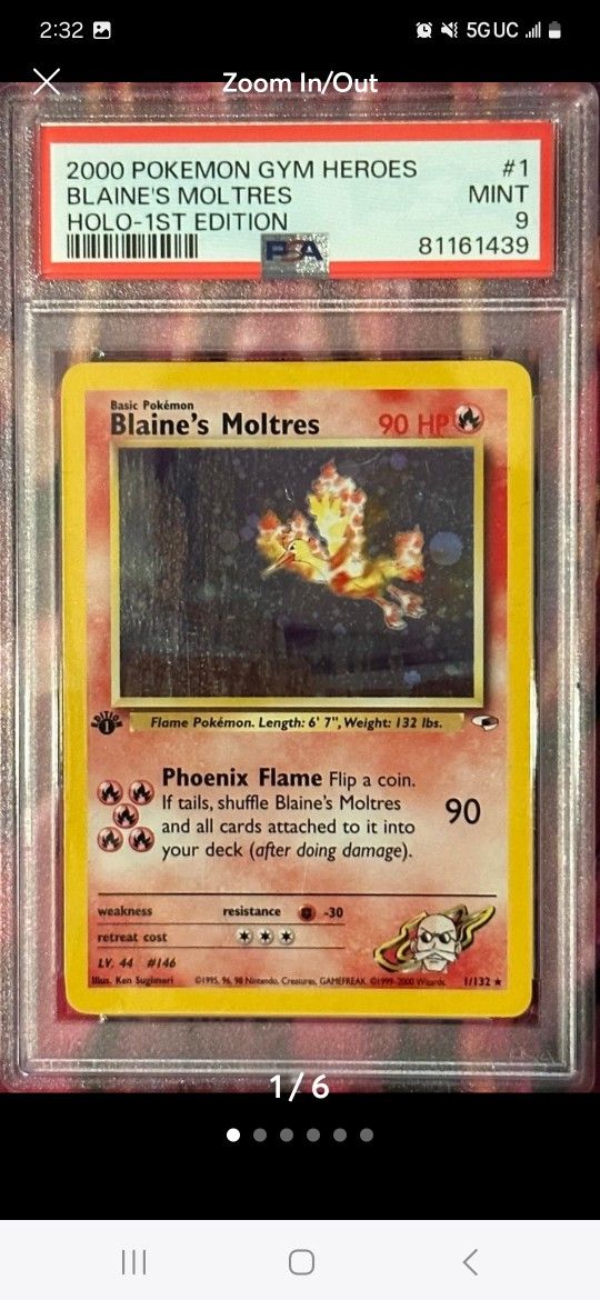 1st Edition Blaine's Moltres 