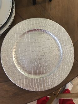 Silver charger plates