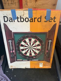 Dartboard Set with Wood Cabinet $40 OBO