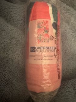 Oversized Beach Towel Flamingo Print