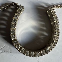 925 Sterling Silver horseshoe necklace 17”