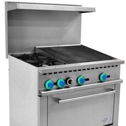 NSF 36 Commercial 2 Burner 24 Charbroiler TC-R36-24CB