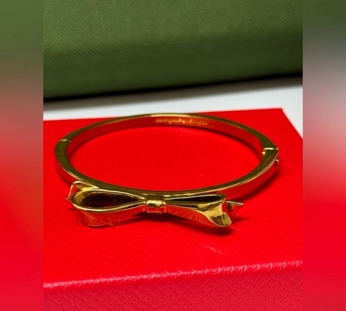 Kate Spade "Love Notes" Gold Bow Bangle