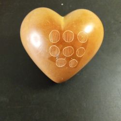 NEW Solid Soapstone 3" Heart Sculpture Made in Kenya


