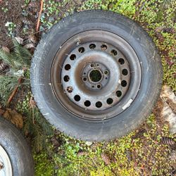 14 Inch 4 X 100 Bmw Steel Wheels And Tires Set