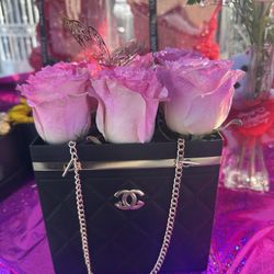 Glitter Roses in Cute Bag