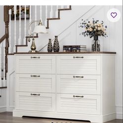 6 Drawer wood Double Dresser