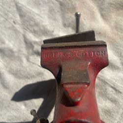 Vintage Brink And Cotton Clamps On Bench Vise