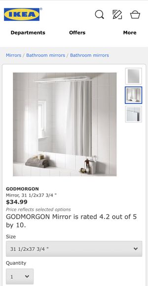 Ikea Godmorgon Mirror 31 5 X 37 75 For Sale In Doral Fl Offerup