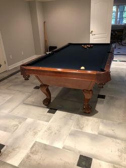 Slate Pool table Felt Cloth Pool Table Set Up