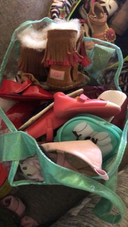 Bag of baby girl shoes from newborn up to 1 yr