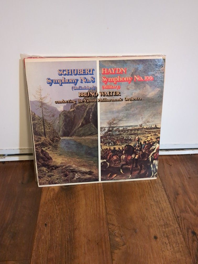 Record: Schumert Haydn Symphony No. 8 Symphony No. 100 Bruno Walter Conducting The Vienna Philharmonic Orhestra