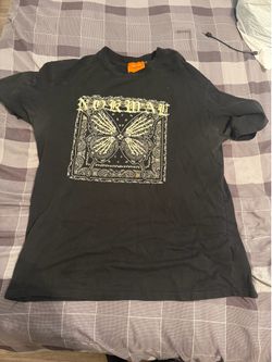 Normal Butterfly Graphic T-Shirt – Black – XL
