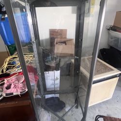 Glass And Metal Hutch 