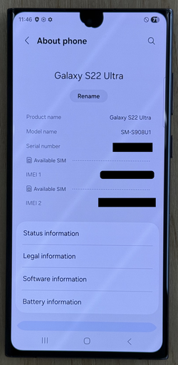 Samsung Galaxy S22 Ultra 128GB ~ Unlocked