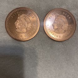 5 oz Copper Aztec Coins