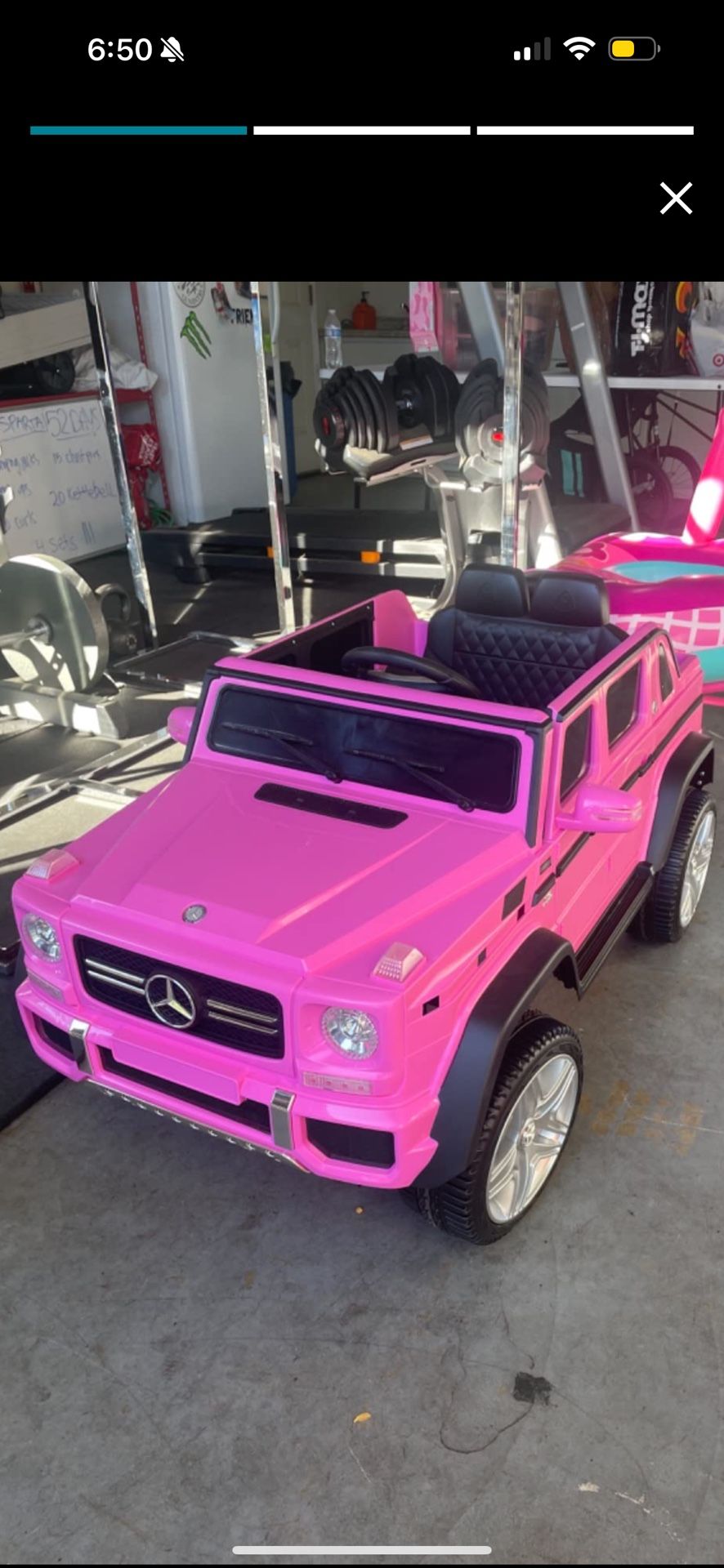 Used Once- Kids Ride On Mercedes Car