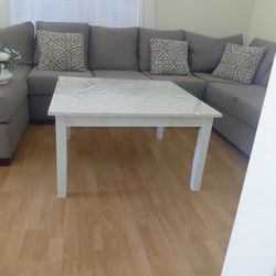 White Square Table 