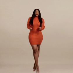 Turtleneck Sweater Dress 