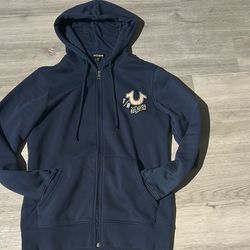 True Religion Zip Up , Navy Blue, Small M