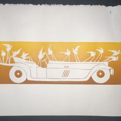 Sunday Drive Etching By Margery Berringer
