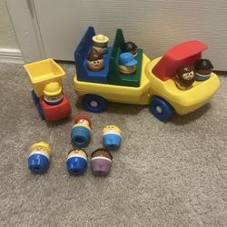 Little Tikes Vintage Trucks And Chunky Play Figures Set 