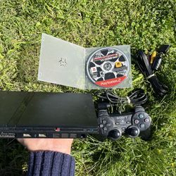 Playstation 2 PS2 + Midnight Club 3 Dub Edition Remix + Controller + Memory Card