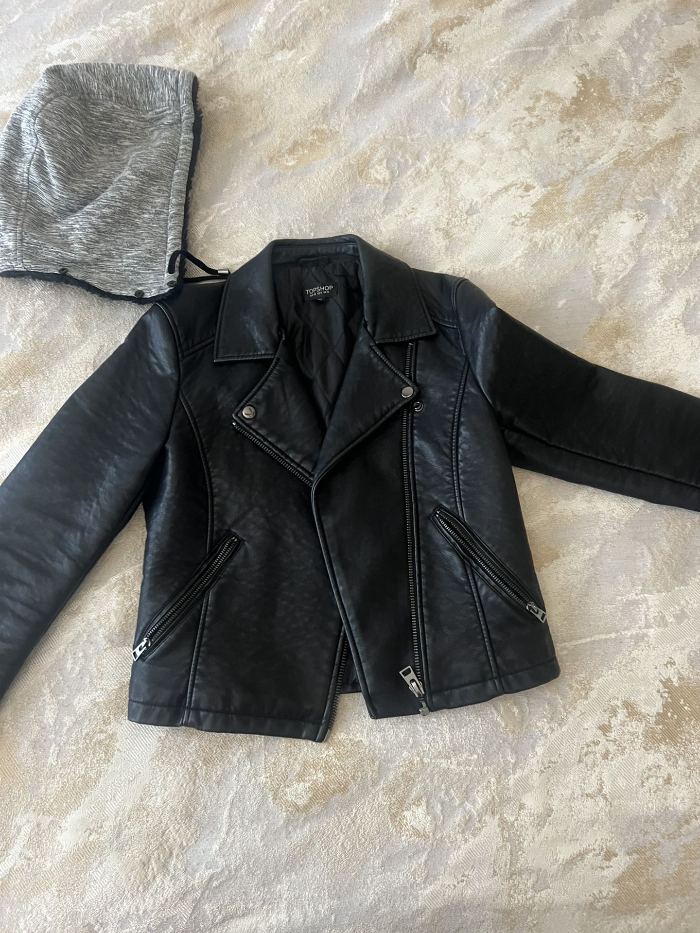 Leather Jacket Topshop 