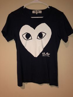 Navy CDG Heart Shirt