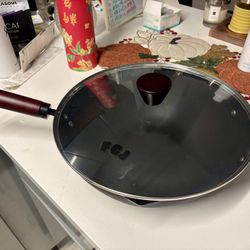13” Carbon Steel Wok with Lid – New
