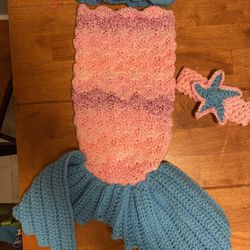 Baby Mermaid Tail And Headband 
