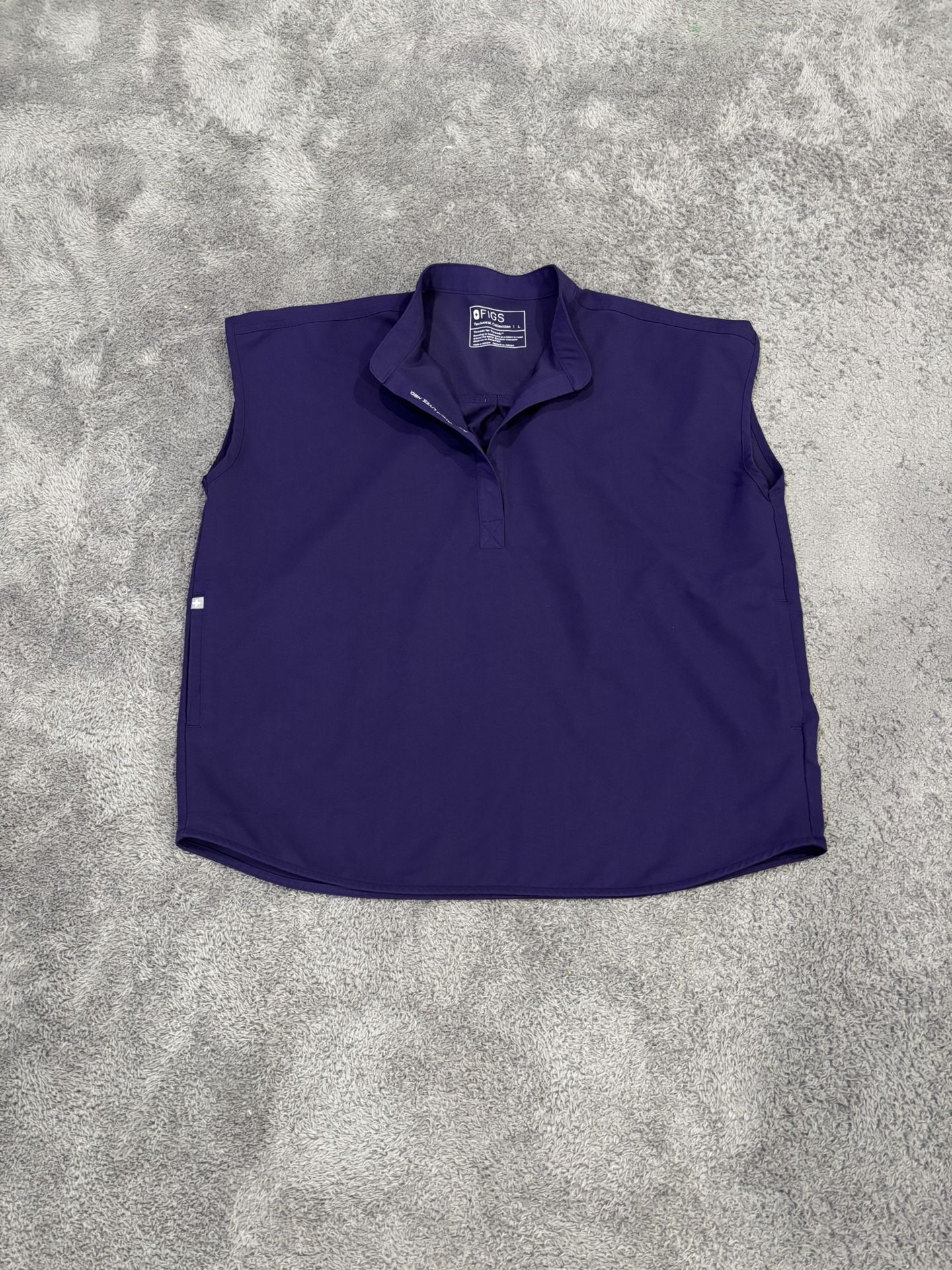 Large FIGS Dark Purple Rafaela Scrub Top