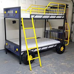 bunk bed con colchones serta puertos usb y coneccion de luz