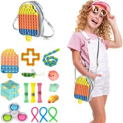 New Popsicle Pop It Fidget Purse With Toys