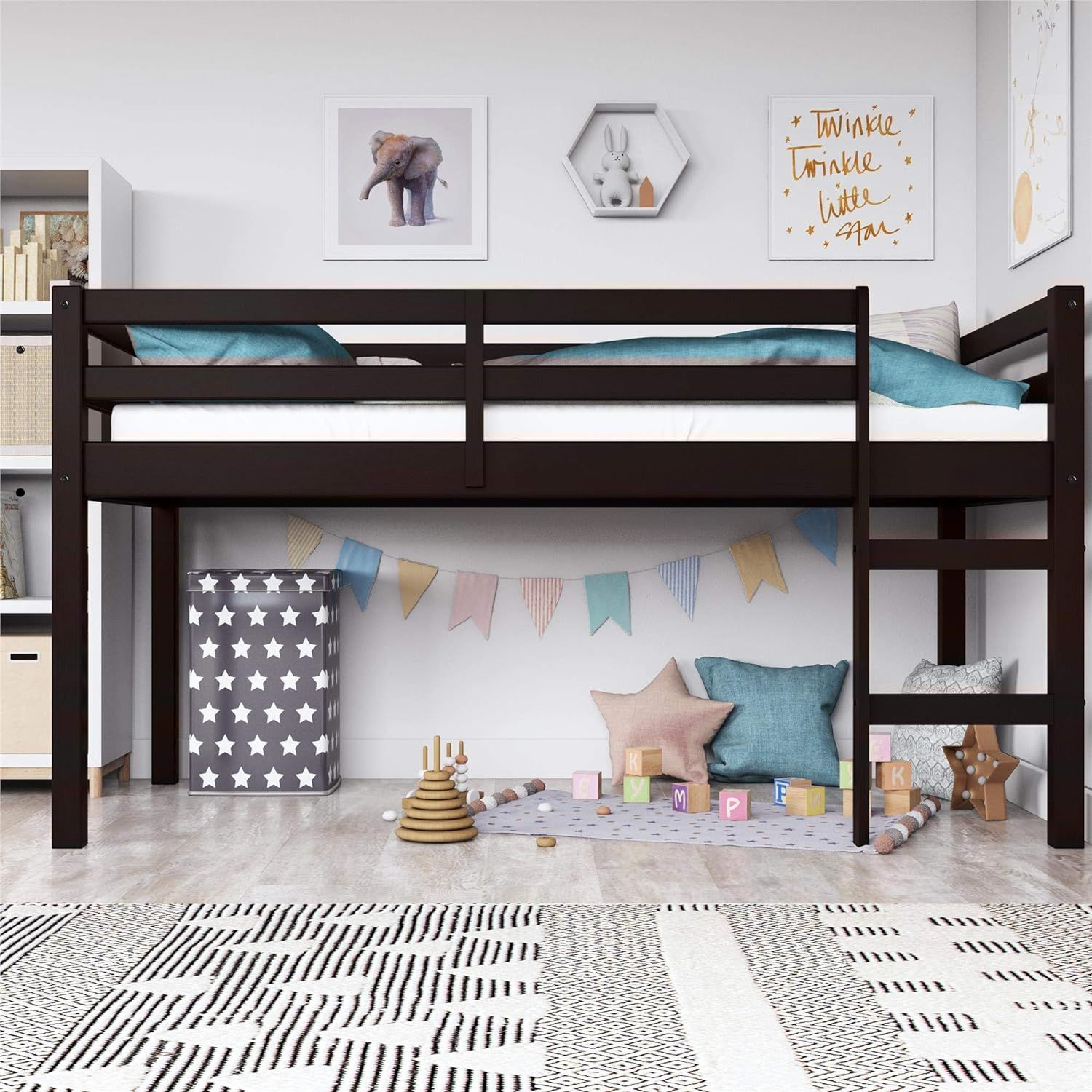 Milton Twin, Espresso Loft Bed