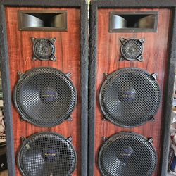 Vintage Pro Studio Speakers 300W, 50" tall, 20" wide, 17" deep