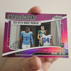 2025 Cam Ward Absolute Football Introductions Purple Rookie 5/5 
