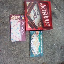 Lot Of 3 Scrabble Boardgames 