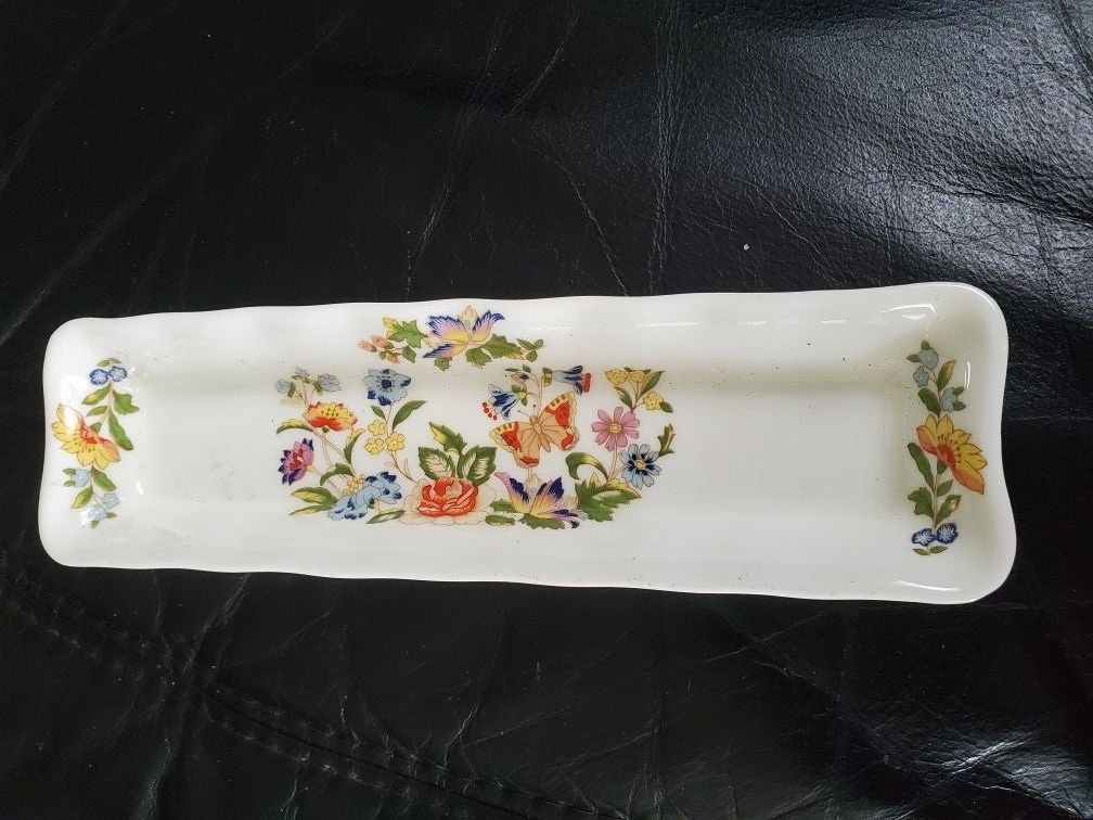 Ansley England Butterflies Flowers Small Tray