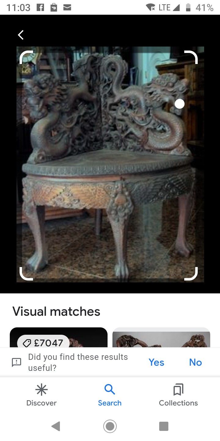 Antique Hand carved Corner Chair
