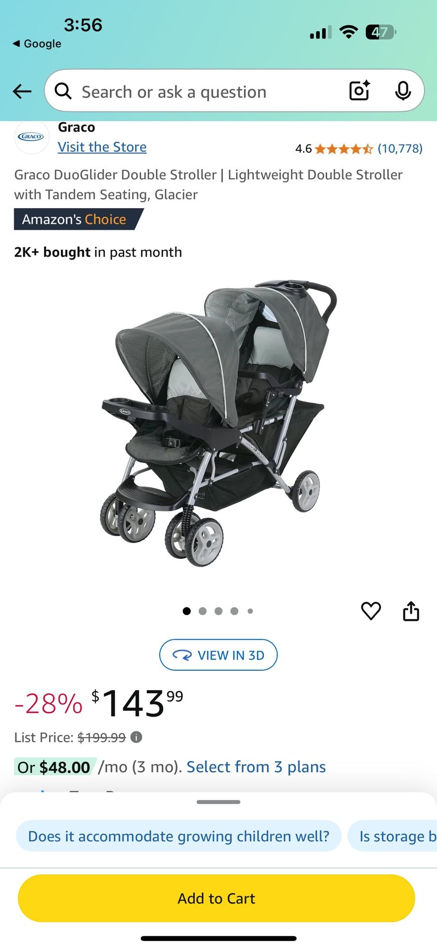 Graco Double Stroller