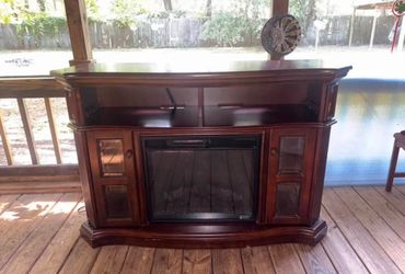 Electric Fireplace TV stand Maple