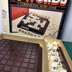 Upwords: A 3-Dimensional Word Game Milton Bradley Complete 1983 Vintage