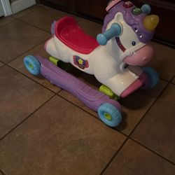 light up, musical unicorn ride