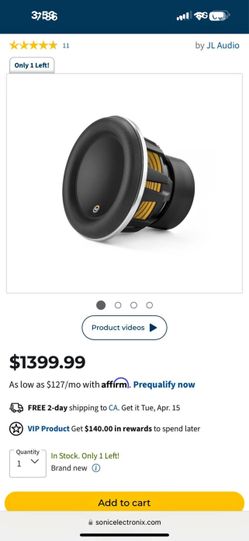 12w7 brand new JL audio subwoofer