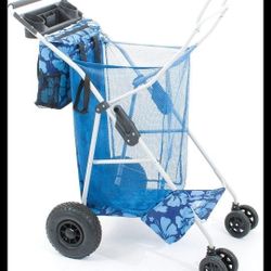 Rio Beach Brands Deluxe Ultra Wonder Wheeler Blue Hibiscus Like New - BEST PRICE